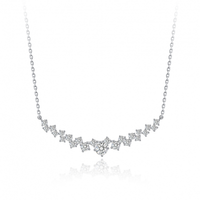 铂金培育钻石吊坠