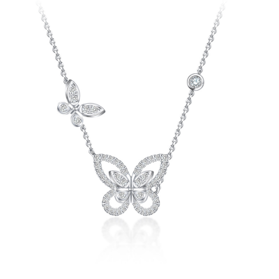 铂金培育钻石吊坠